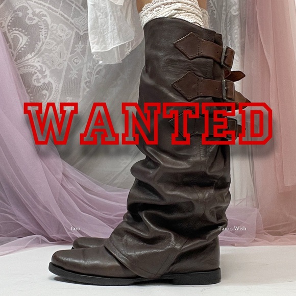 ZUCCa Genuine Leather Triple Belts Slouch Boots - US 8 TO 10 - Picture 2 of 2